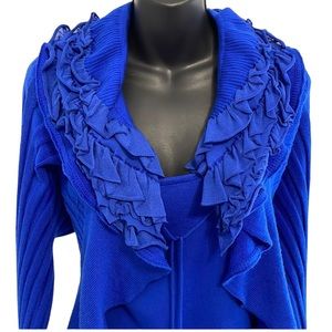 ESCADA 2PC cobalt blue sweater set, S, VGC